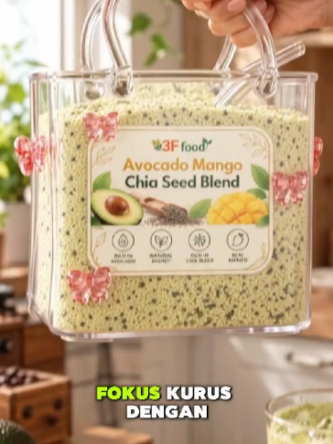 Kalau selama ni korang ingat nak sihat kena tahan lapar, korang dah silap! 🥑🥭 Mulakan pagi dengan nutrisi bersih Avocado Mango Chia Seed Blend: Tanpa gula tambahan & tiada bahan pengawet merapu. Lemak baik avokado bagi tenaga cergas sepanjang hari. Serat biji chia kembang elok, kenyang lama tahan petang & lancarkan sistem penghadaman secara semula jadi. Perut rasa ringan selesa, pinggang maintain fit dan muka auto nampak berseri sihat! #GayaHidupSihat #AvocadoMangoChiaSeed #SarapanSihat #TanpaGulaTambahan #perutringan #KenyangLama #beli1percuma1penjagaan #Beli2Percuma3 #BegKuning #TikTokShopMY #CleanDiet