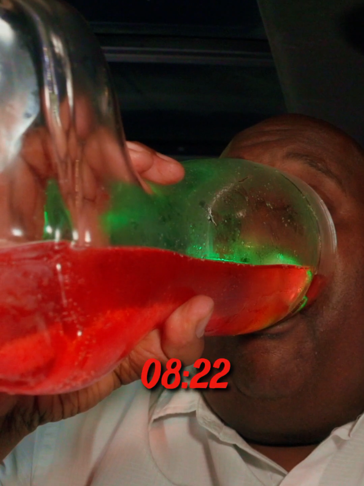 Chugging a huge boot full of Burger King's New Vampire Bite, Strawberry Sprite! Enjoy! #BurgerKing #sprite 
