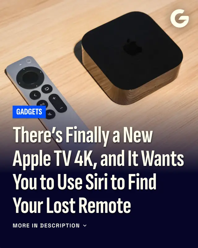 Today, Apple finally announced a new version of the Apple TV 4K. The set-top box hasn’t gotten an update since its 2022 iterations—one with an Ethernet port and one without—and now it’s here with a few new tricks up its sleeve. The main thing you should know is there is only one version available, and it’s the most expensive Apple TV box the company has ever wanted to shove in front of your television. The big changes for the Apple TV 4K are that it now runs on an A19 chip, first found in the iPhone 17. That chip enables a specially-built AV1 decoder, which the Cupertino, California tech giant promised should offer better streaming at a lower bandwidth. Apple also upgraded the box to support an N1 chip with Wi-Fi 7 support. The new Apple TV 4K has 128GB of storage, the same as the last-generation model with an Ethernet port as well as a Wi-Fi connection. Now that it’s packed with more memory at the base, you can already guess what’s coming. The new set-top box is now $299, $100 more than the previous generation after recent price hikes. For the full details of the new Apple TV 4K, tap our link in bio. Story: Kyle Barr #apple #appletv #streaming #siri #gadget