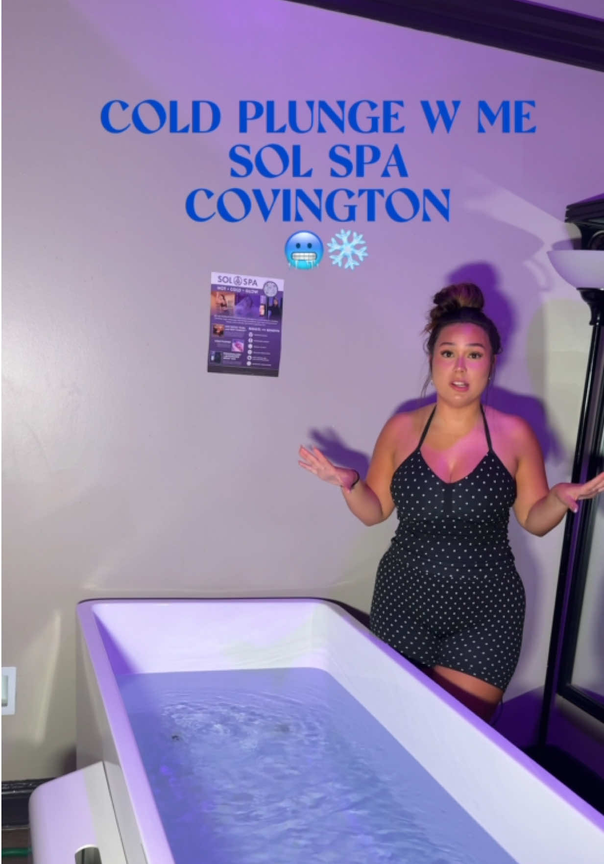 MY FIRST COLD PLUNGE @SOL SPA Covington #coldplunge #coldplungechallenge #solspa #solspacovington 