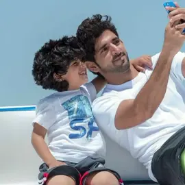 ❤️📸 A beautiful selfie with my little prince 👑🤍 Father & son, a bond full of love and happiness 🥰✨ #Fazza #FatherAndSon #FamilyLove #LittlePrince 