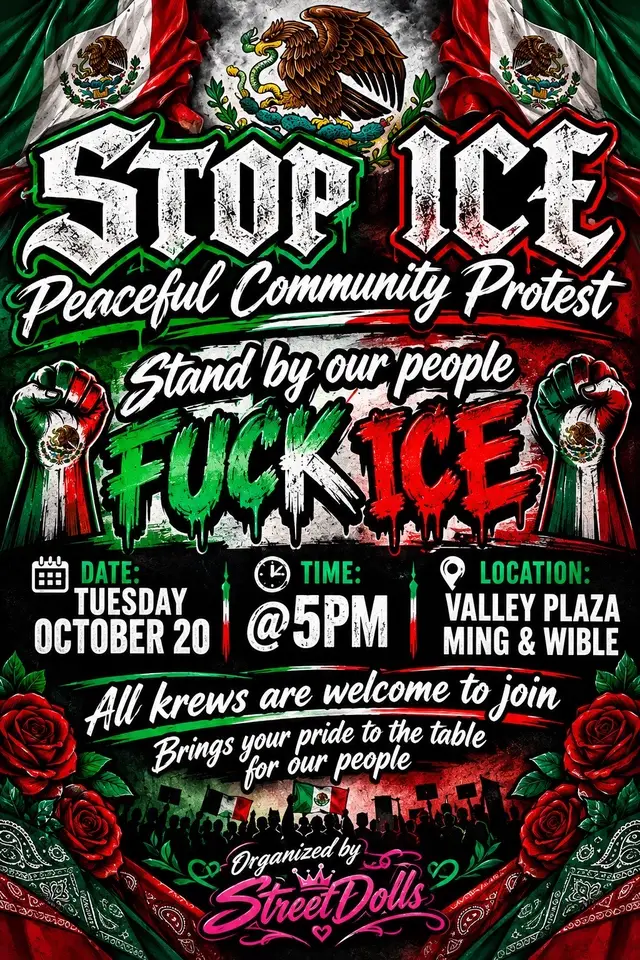 This hits home for Streetdolls. One of our own members’ families is going through this, and we want her to know she doesn’t have to face it alone. Behind every story is a family, loved ones, and a community feeling the hurt. ❤️🤍💚 We’re coming together peacefully to stand beside our doll, her family, and everyone affected. If you’re able to speak up, come stand with us. Your voice and support matter. ✊🏽 📅 October 20 at 5 PM 📍 Corner of Valley Plaza • Bakersfield, CA Stop by and show your support. Together, we stand for keeping families together. 🫶🏽