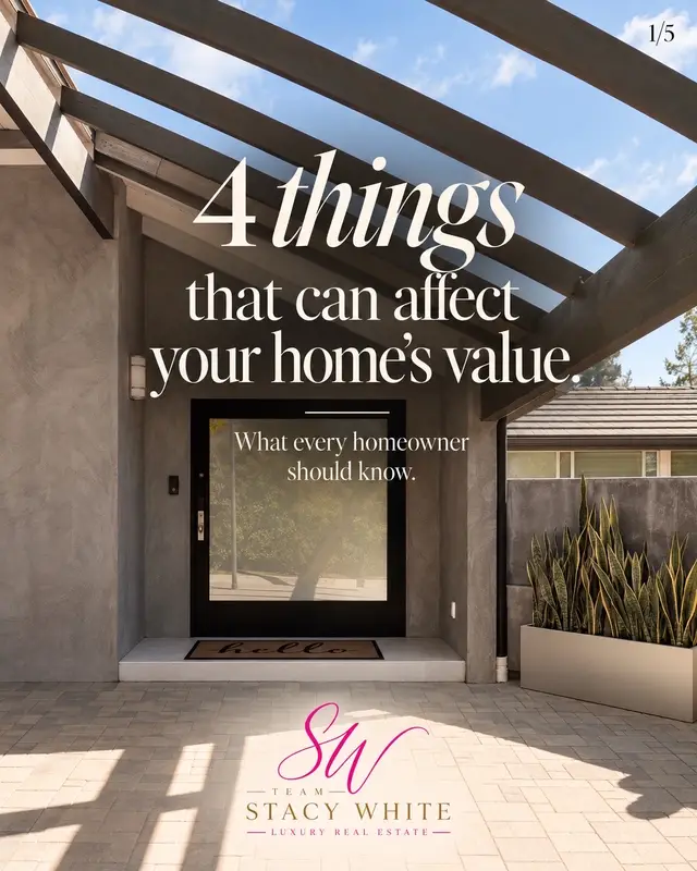 What really determines your home’s value? 🏡 It’s more than just square footage and beautiful finishes. From location and thoughtful upgrades to layout and current market conditions, several factors influence what buyers are willing to pay. Whether you’re preparing to sell or simply planning for the future, understanding what impacts your home’s value can help you make smarter real estate decisions. Curious what your home could be worth in today’s Westside market? Send us a DM! ✨ #TeamStacyWhite #WestsideRealEstate #SantaMonicaRealEstate #RealEstateTips @yoana_b @lex @Bryce @mariyahartley @Compass California @Compass Luxury 