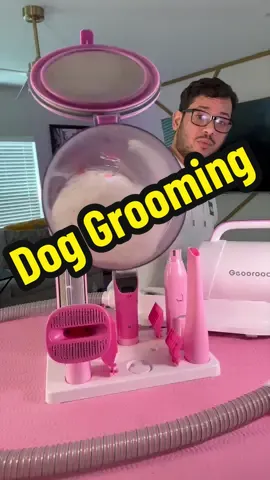 Dog grooming vacuum kit for fall shedding season: de-shedding brush, clippers, paw trimmer/nail grinder and lint roller all run off one hose, and the hair goes into the container. Tested at home. Link's in the cart. #doggroomingvacuum #petgrooming #sheddingseason #tiktokshopcreatorpicks #smartfinds 