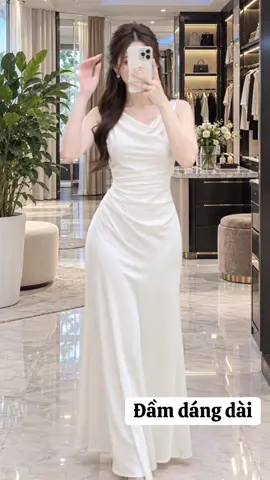 Đầm lụa dự tiệc dáng dài #váy #damdangdai #damxinh #tiepthilienket #vayxinhmoingay 