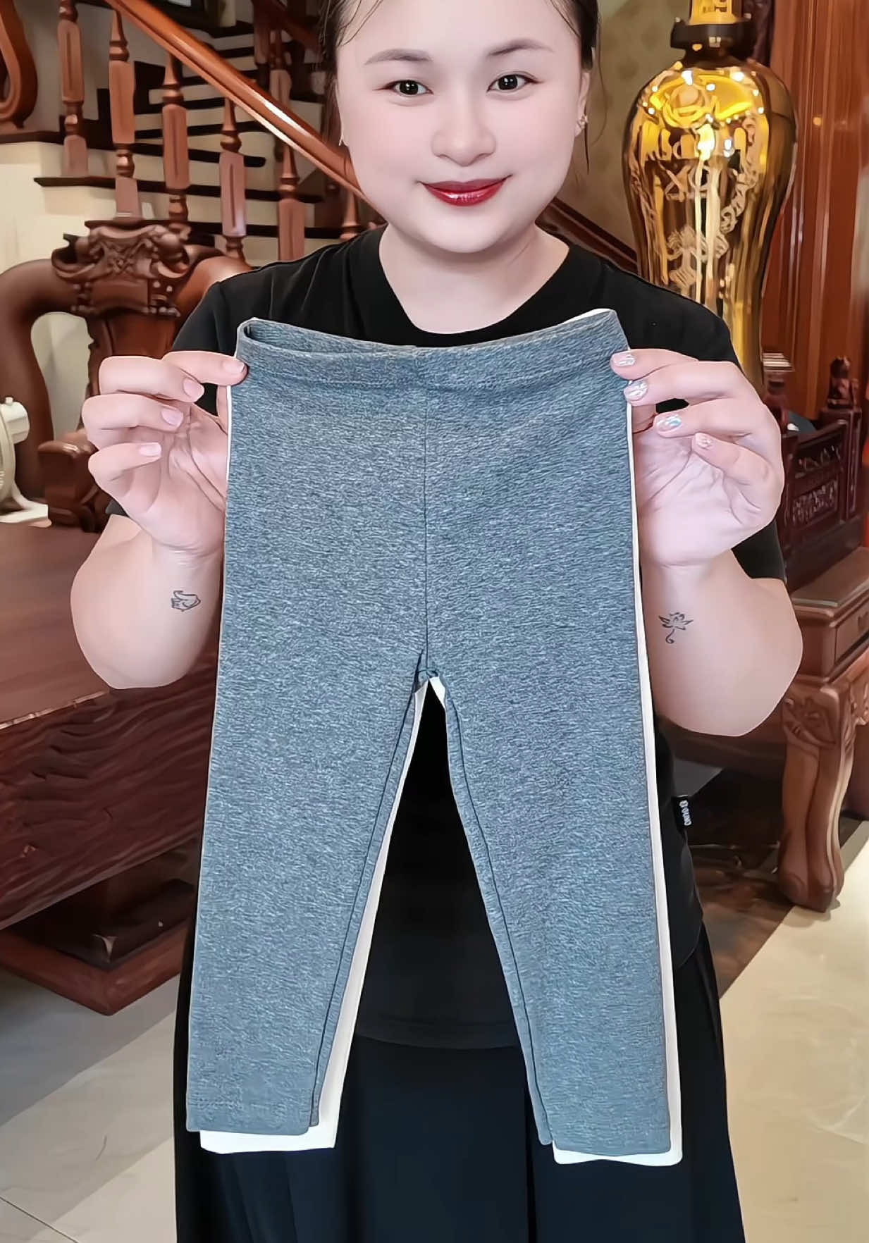 Quần legging thun co dãn mặc siêu thích cho bé #nhatranxoai #quanaotreem #thoitrangtreem #quanchobe #quanlegging 