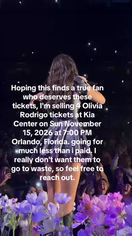 Note: Send a direct message if you’re interested.  #Oliviarodrigo #Oliviarodrigotickets #kiacenter #Florida #Orlando 