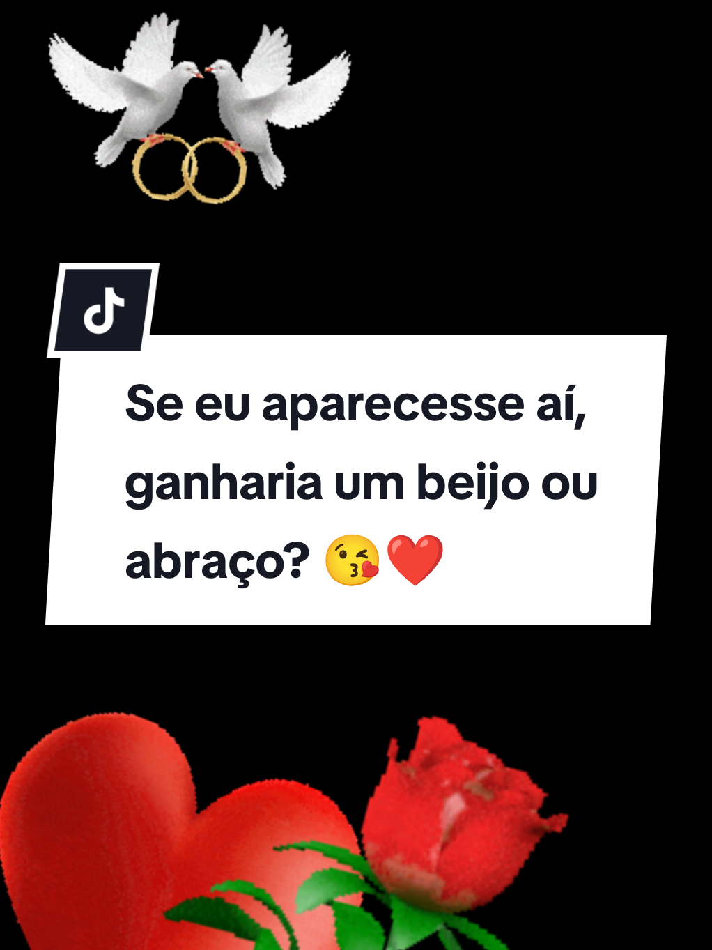Se eu aparecesse aí, ganharia um beijo ou abraço? 😘❤️ #AmorMaduro #Romance #PraVoce #fyp 