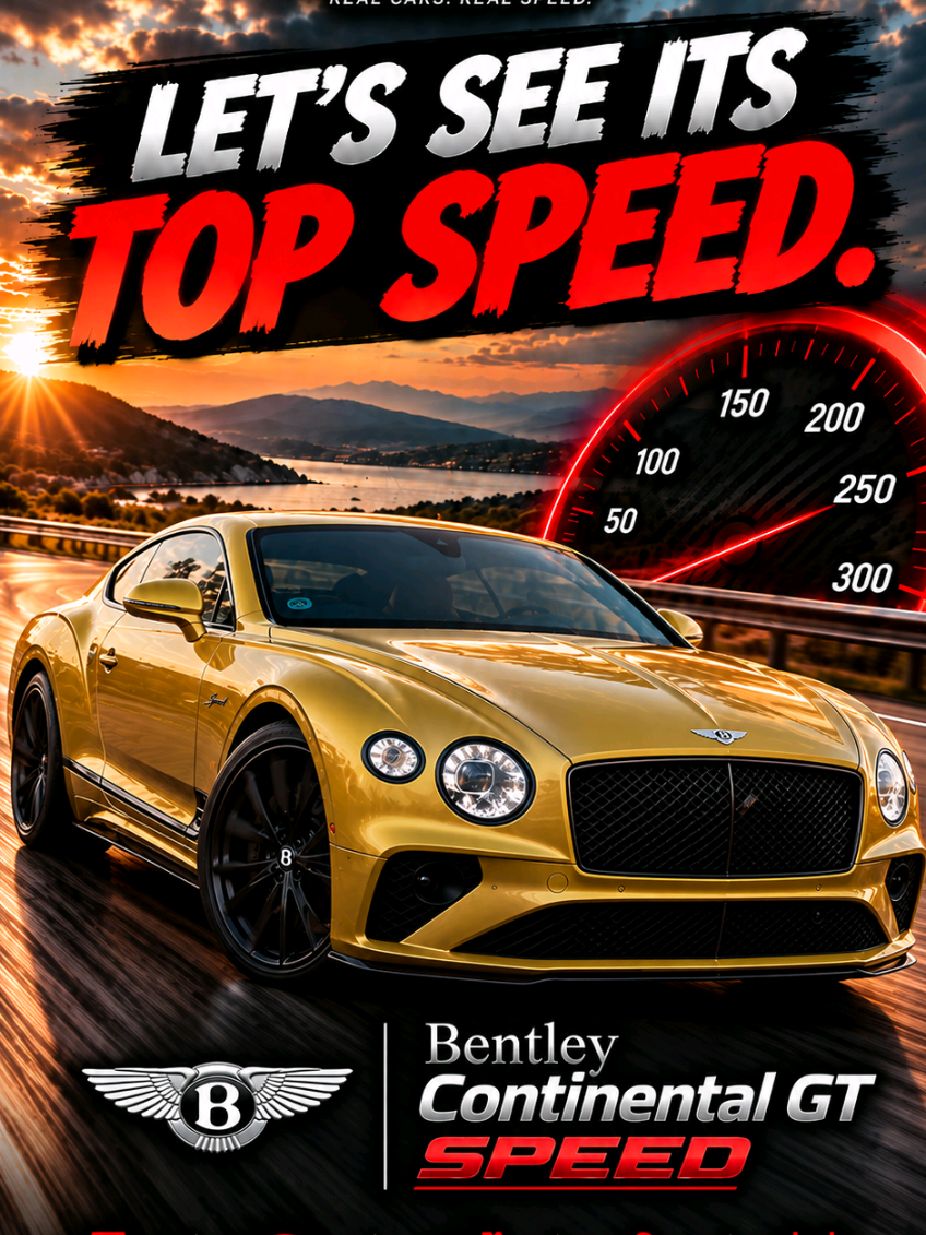 🇬🇧 British luxury meets serious performance! 🔥 The Bentley Continental GT Speed combines a powerful twin-turbo W12 with incredible comfort and breathtaking acceleration. But how fast can this luxury grand tourer really go? 👀🏁 Turn up the volume and watch this Bentley unleash its power! Bentley Continental GT Speed  #BentleyContinentalGT #BentleyGTSpeed #BritishCars #TopSpeed #speedcheck 