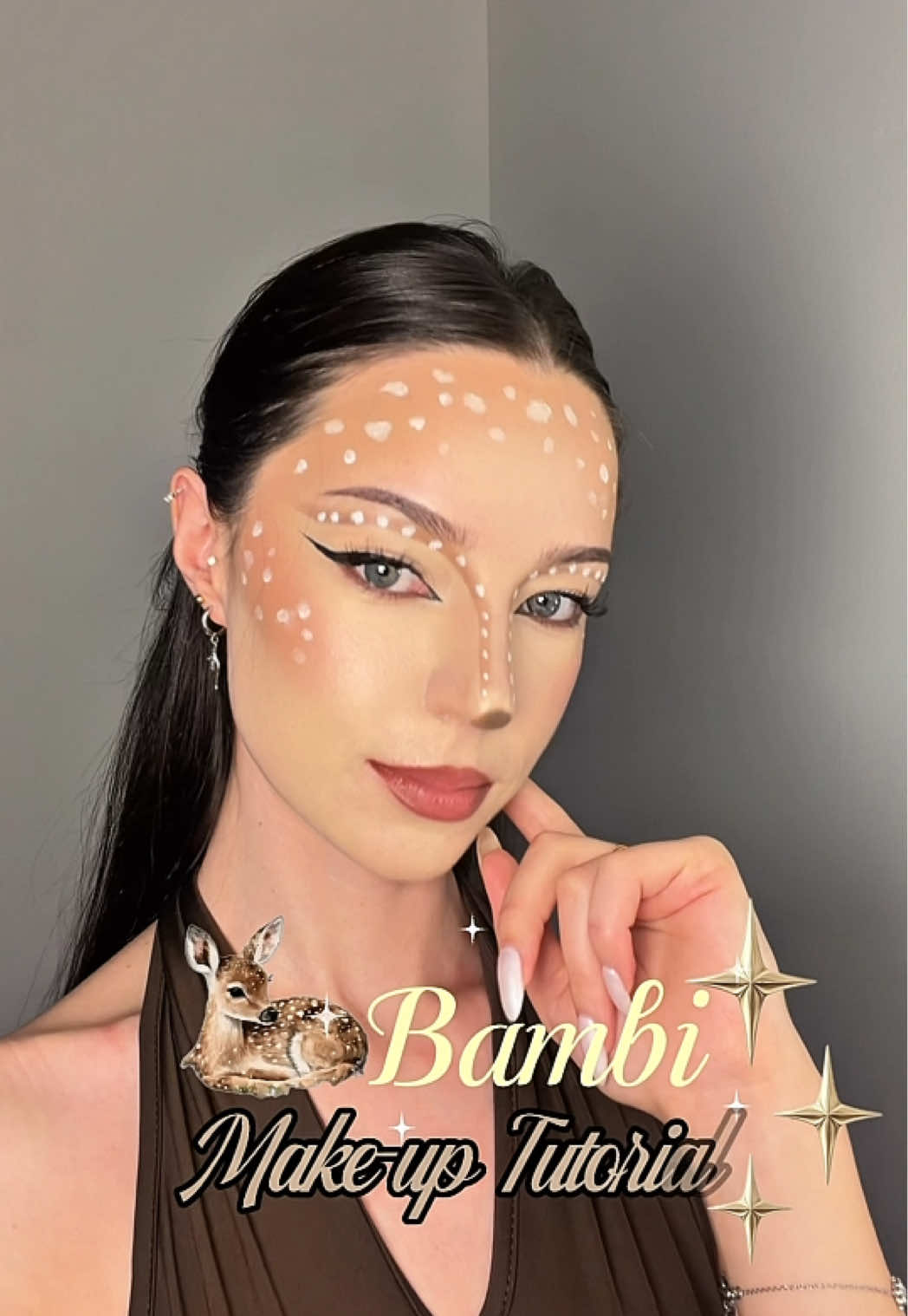 Bambi makeup tutorial ✨🦌🍂#makeuptutorial #halloweenmakeup #bambi #makeuplook 