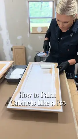 How to paint cabinets like a pro for a total beginner! I have perfected this paint method and used it on kitchen cabinets, bathroom vanities, in my laundry room and on furniture! Leave your questions below and use the link in my bio for the full guide! #homeimprovement #howto #DIY 