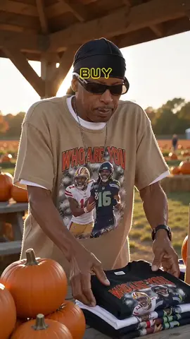 @Gordo ❌️ this is hilarious grab yours today! ( close up of this tshit) me wearing this tshit displayed :create a high quality shopable tiktokshop video advertising this product, scenery: a harvest pumpkin patch venue booth setup, show  customers the tshits, folding and placing them into bags for customers: next at a football game tail gate cheering 