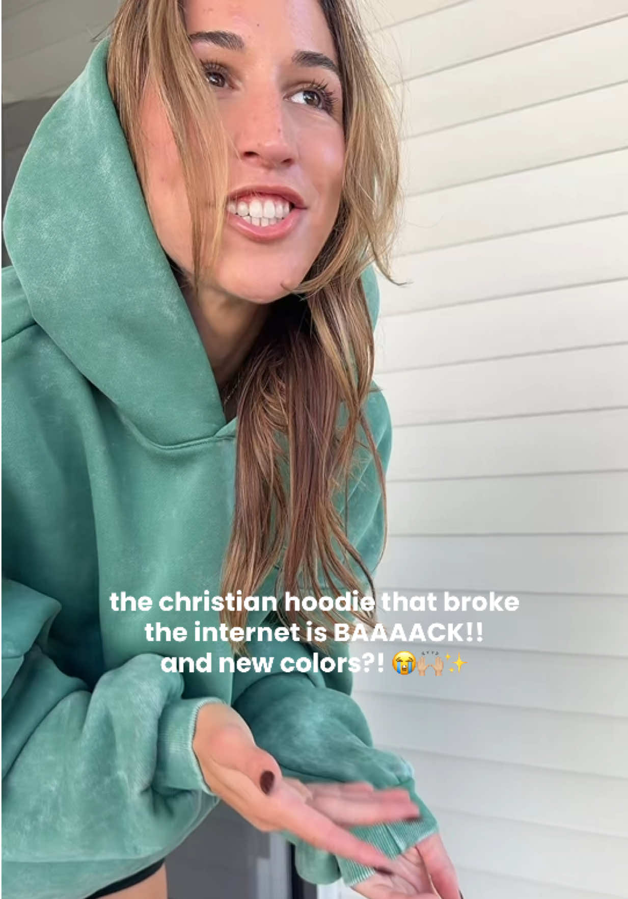 when i tell you ive NEVER been comfier @God’s Love Overcomes #christianhoodie #softhoodie #cozyhoodie 