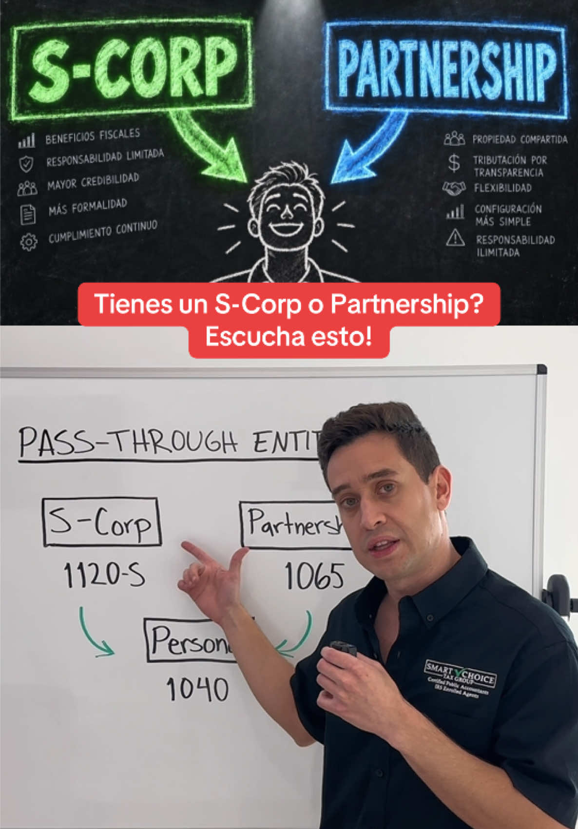 Si tienes una S-Corp o Partnership, no puedes hacer tus taxes personales hasta que la declaración corporativa esté lista y tengas tu Schedule K-1 en mano. Hacerlo al revés te expone a errores con el IRS y a tener que hacer enmiendas más adelante. #SmallBusiness #negocios #taxes 