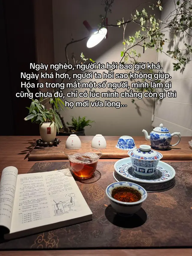 Ngày nghèo, người ta hỏi bao giờ khá. Ngày khá hơn, người ta hỏi sao không giúp. Hóa ra trong mắt một số người, mình làm gì cũng chưa đủ, chỉ có lúc mình chẳng còn gì thì họ mới vừa lòng... #chill #tra #viral 