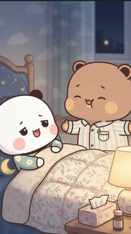 Even sick days are sweet when you have someone to take care of you! 🥣🐻🐼💖 #BubuAndDudu #CozyVibes #sickday #viraltiktok #foryou #fyp #foryoupage