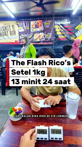 The Flash Rico’s Setel 1kg 13 minit 24 saat  📌 Rico’s Pizza Cafe, Kg Merbau Sempak, 40160 Sungai Buluh, Selangor #brisket #shortrib #smokehouse #griller #kasijadi 