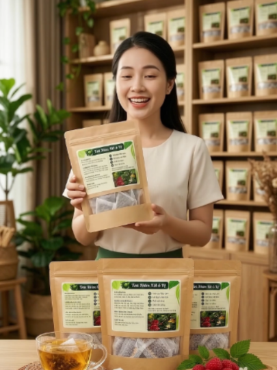 Trà túi lọc mâm xôi 6 vị
