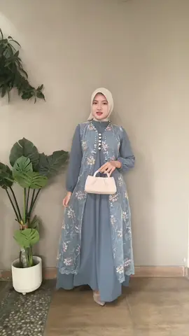 Try On Syifa dress variasi warna Denim🫰🏻🩵✨ #fyp #dresscantik #dresskondangan #dresspesta #lamaran 