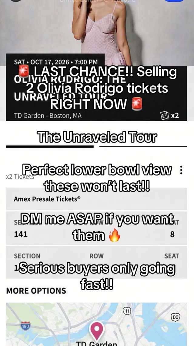 #OliviaRodrigo  #unraveledtour  #tdgarden  #bostontickets  #ticketsforsale 