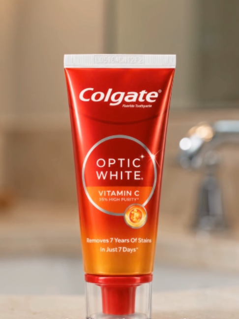 Vitamin C for your smile 🍊 #ColgateVitaminC #ColgateOpticWhite #Removes7YearsofStains #fyp