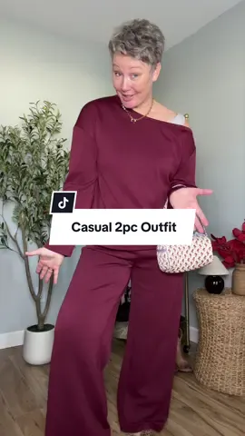 Travel ready and oh so cute and comfortable! This matching set has the off the shoulder top and the stretchy wide leg pants and comes in so many great color choices! The perfect  loungewear set for casual days out or travel.  #tiktokshopfalldealsforyou #tiktokshopblackfriday #casualoutfitinspo #traveloutfit #cuteandcomfy 