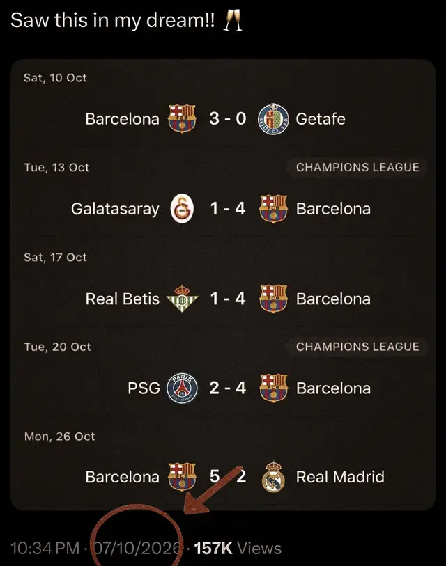#fcbarcelona #10x9s🇱🇾 #timcowler👑🇱🇾 The Script is written 😳. Check the date this post was made…