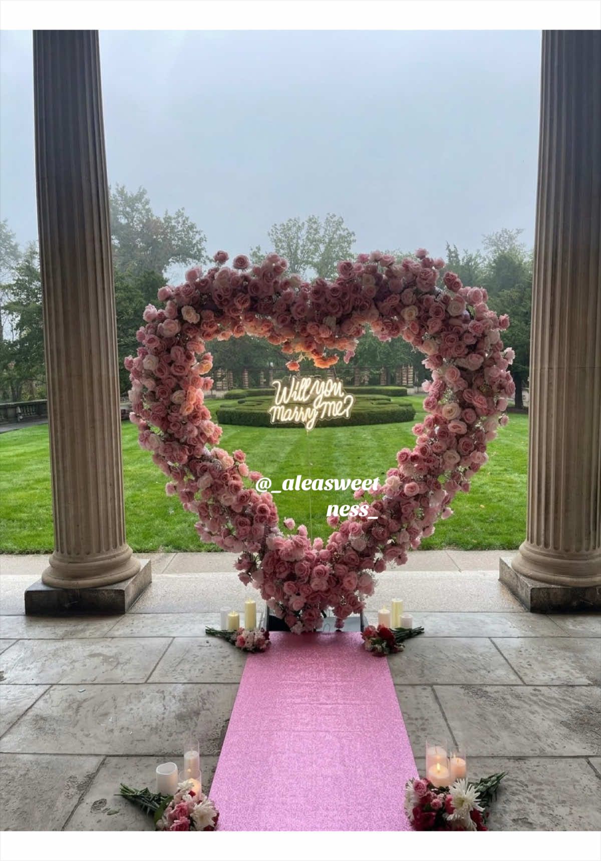 Making forever look this beautiful. 🌸✨ Ready to plan your dream proposal?  Send us a DM to start creating your perfect moment! Crafting unforgettable proposal setups tailored just for you. #dreamproposal #proposalplanner #proposalrental #heartarch #pinkgirly