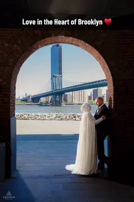 New York love, framed by one of Brooklyn’s most iconic views. 🤍 📍 DUMBO, Brooklyn, New York 📸 Photography: Phillip Lee 💄Mapeup : Romi Dah  #prewedding #dumbobrooklyn #newyorkphotographer #nycprewedding #weddingphotography