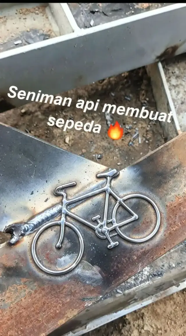 Seniman api memang harus di buat ya sepeda nya🔥 #fyp #Sepeda #semuaorang #trending #weldersmaw🔥👌🏻 