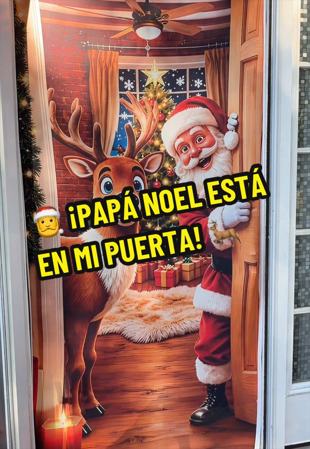 🎅 ¡Papá Noel llegó a mi puerta! 🎄🦌 #TikTokShopFallDealsForYou #ParaTi #DecoracionNavideña #Navidad2026 #TikTokShop @QZA 
