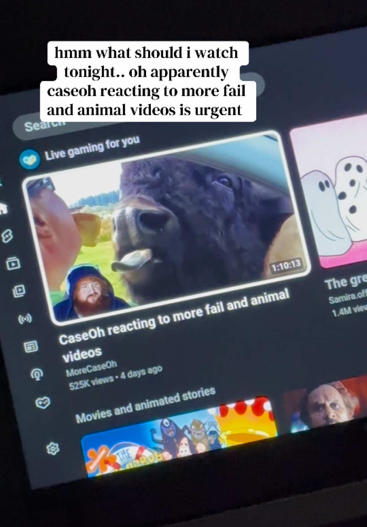 i thought the remote was stuck for a second or something #caseoh #lol #youtube 