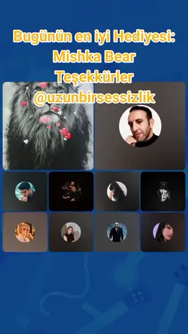 CANLI Yayınımdaki en iyi Hediyelerden biri. İçeriğime gösterdiğin destek için teşekkürler uzunbirsessizlik!  @uzunbirsessizlik #tiktoklive #livehighlights #livegift #mishkabear 