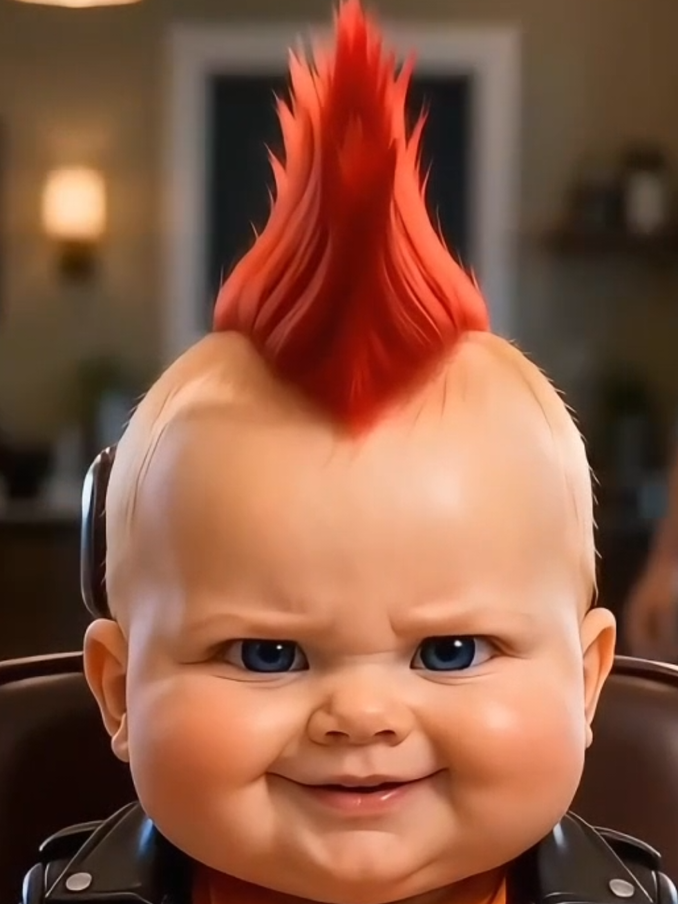 New hair style revealed 🤣❤🇺🇸 #TikTokGrowthChallenge #BabyMood #CrazyBaby #FunnyBaby #FYP 