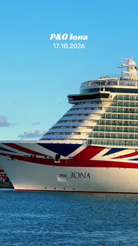 Iona heading out to sea from Southampton today, 17 October 2026. 🚢🌊 P&O Cruises’ impressive ship is off on another adventure, giving us another great sail-away moment from Southampton. If you could sail on Iona, which destination would you choose? 👇 🙏 If you love cruise ships, please give us a follow! Your support helps us bring you more amazing ships and sail-away moments! ❤️🚢 #Iona #POCruises #Southampton #CruiseShips #ShipSpotting
