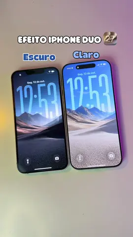 Dark vs Light: iPhone duo Effect on iOS 27 with the new Extra-Large widget. Which look fits your setup?  #iphoneduo #iphone18promax #widget #ios27 #apple 