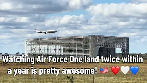 It doesn’t matter who the president is—watching Air Force One land twice in one year is pretty awesome! 🇺🇸 I love my country! This video is neither in support of nor against President Trump; it’s simply a beautiful memory with my youngest son. ❤️🤍💙 #American #USA #AirForceOne #President