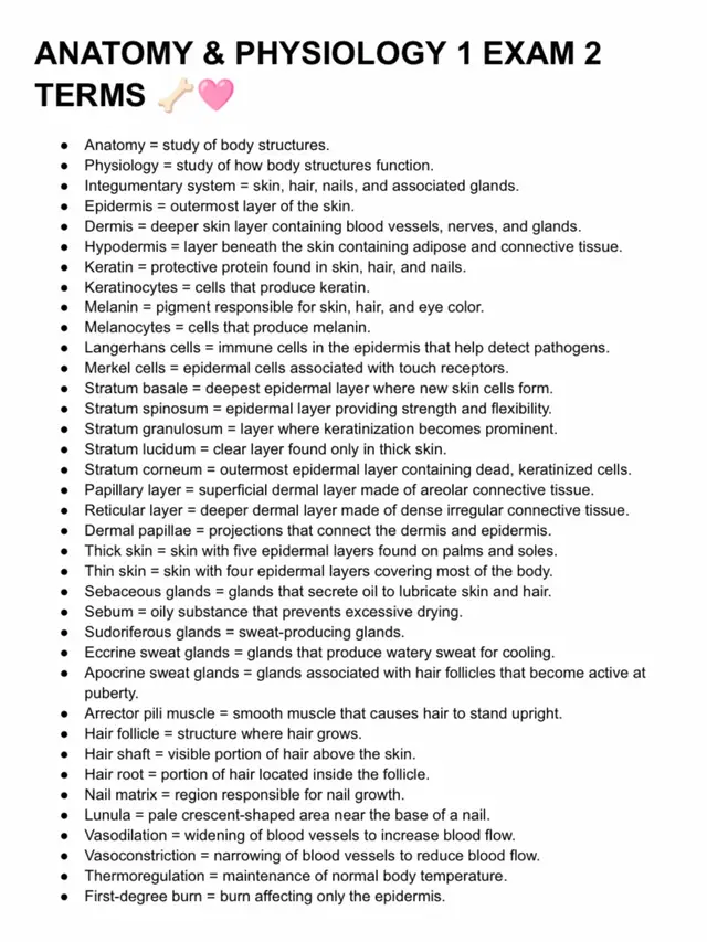 Exam 2 review posted already📝 #ap1 #anatomy #physiology #anatomyandphysiology #prenursing 