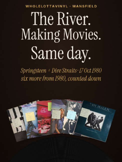 The River and Making Movies both came out on 17 October 1980 – 46 years ago today. 1980 was stacked, so here are six more from our crates 🔥 No.6 Jeff Beck – There & Back No.5 Cheap Trick – All Shook Up No.4 Jethro Tull – A No.3 Scorpions – Animal Magnetism No.2 The Rolling Stones – Emotional Rescue No.1 Van Halen – Women And Children First (with the poster) Which 1980 record goes on first? Tell us in the comments 👇 Every disc hand-graded and cleaned on our Degritter Mark 2. Shop at www.wholelottavinyl.com – use code Autumn10 for 10% off your first order. #vinyl #vinylrecords #recordcollection #vinyltok #vinylcommunity #recordshop #classicrock #1980 #brucespringsteen #direstraits #vanhalen #rollingstones