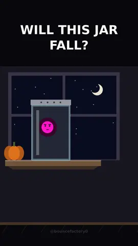 Bounce only had to stay still until sunrise. On a windowsill. In a glass jar. #bouncingball #physics #spookyseason #fyp