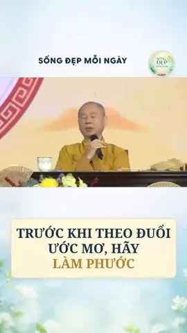 Lập kế hoạch cho ước mơ, đừng quên vun bồi điều tốt trên đường đi. Bài giảng nhắc đến làm phước như một phần nền bên cạnh ý chí và sự chuẩn bị. Một việc tử tế hôm nay cũng là một cách bắt đầu. Trích bài “Lên kế hoạch cho cuộc đời” — TT. Thích Chân Quang. #SongDep #LamPhuoc #tute #thichchanquang 