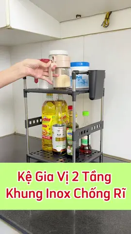 Kệ để gia vị 2 tầng nhà bếp ,khung inox không rỉ #kegiavi #kegiavinhabep #kegiavi2tang 