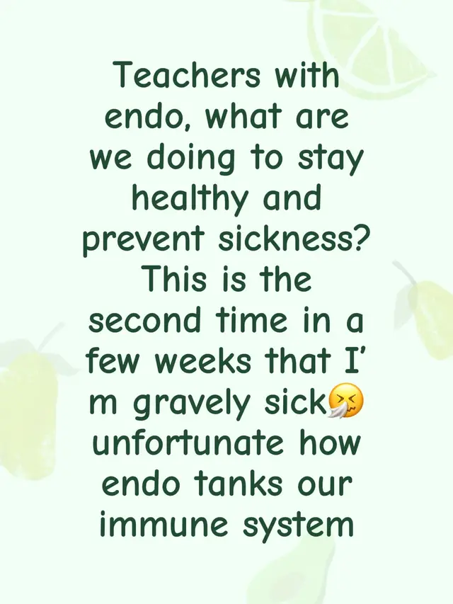 Had to flu not too long ago and now I have what seems to be a cold. It’s been hitting me harder than usual, which is to be expected with our bodies working overtime fighting both endo and other ailments. If anyone has any advice it would be greatly appreciated❤️ #endometriosis #endometriosisawareness #teachersoftiktok #endowarrior #chronicillness 