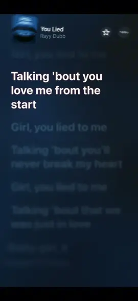 You Lied - Rayy Dubb. #songlyrics #fyp #music #lyrics #rayydubb 