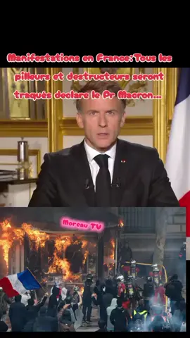 Pr Macron menace les pilleurs lors des manifestations en France ce 17 octobre... 