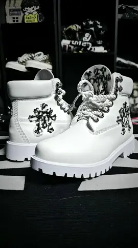 lover white boots#remake #streetwear #chromehearts #timberland #fyp 