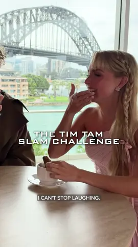 Can confirm a @Tim Tam slam is how you get your visa in Australia, forever an honorary Aussie now @mckenna grace :)   #hungerGames#TheHungerGamese Reaping — in cinemas November 19 #mckennagrace #JosephZada 