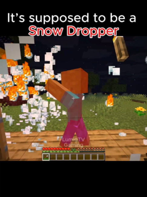 Bro Built a Snow Dropper (Or So He Thought) . . . #Minecraft #minecraftmemes #fypシ゚ #minecraftbuilds