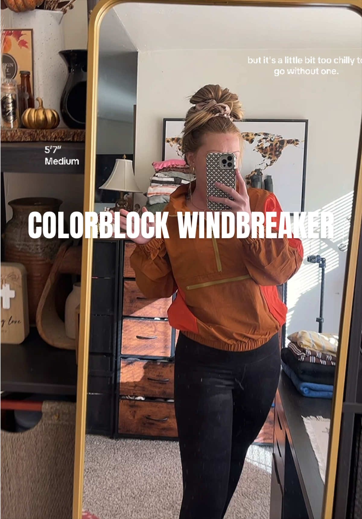The colors on this jacket are SO fall 🤭🎃🍂 Lightweight windbreaker that’s perfect for fall temps!  Fall outerwear. Jackets. Windbreaker. Fall style. Jackets for fall. #jackets #falljackets #windbreaker #lightjacket #outerwear 