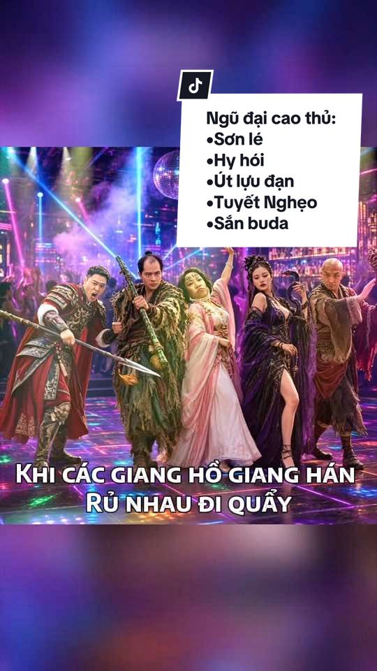 🎧 Khi các giang hồ +giang hán rủ nhau đi quẩy🤣🫵🏻 🎬 Ngũ đại cao thủ: •Sơn lé •Hy hói •Út lựu đạn •Tuyết Nghẹo •Sắn buda  #congvienlamlang #volam  #phimAI #hautruongphim  #nhaytrend 